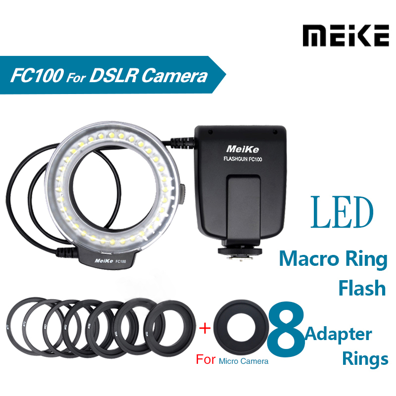 FC-100 LED Macro Ring Flash Light for Canon Nikon Olympus DSLR Camera