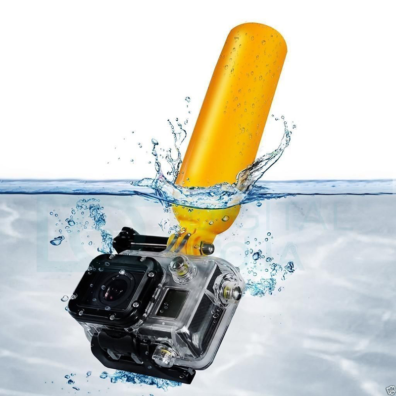 Hand Grip Floating Handle with Screw Strip for GoPro HERO 4 Session /4/3+/3/2/1 - Yellow