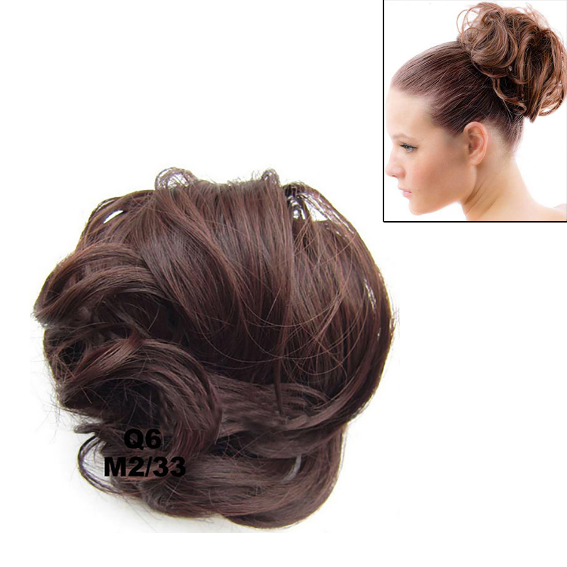 Elastic Curly Scrunchy Hair Bun Updo Hairpiece Ponytail Extensions - Q6 M2/33