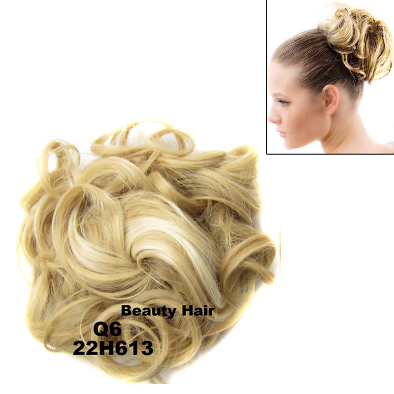 Elastic Curly Scrunchy Hair Bun Updo Hairpiece Ponytail Extensions - Q6 22H613