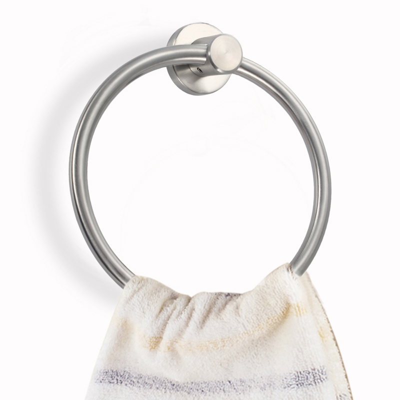 Stainless Steel Bathroom Toilet Roll Holder Towel Ring Set