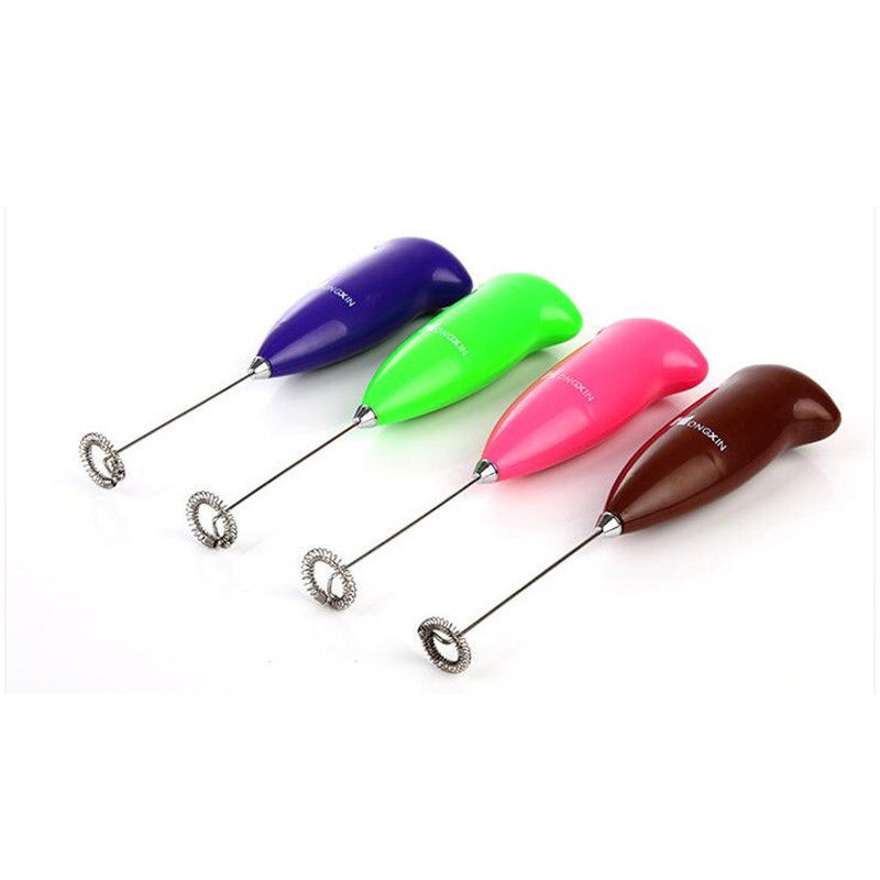 Mini Electric Eggbeater Hand Blender Coffee Mixer Food Sauce Stirrer - Brown