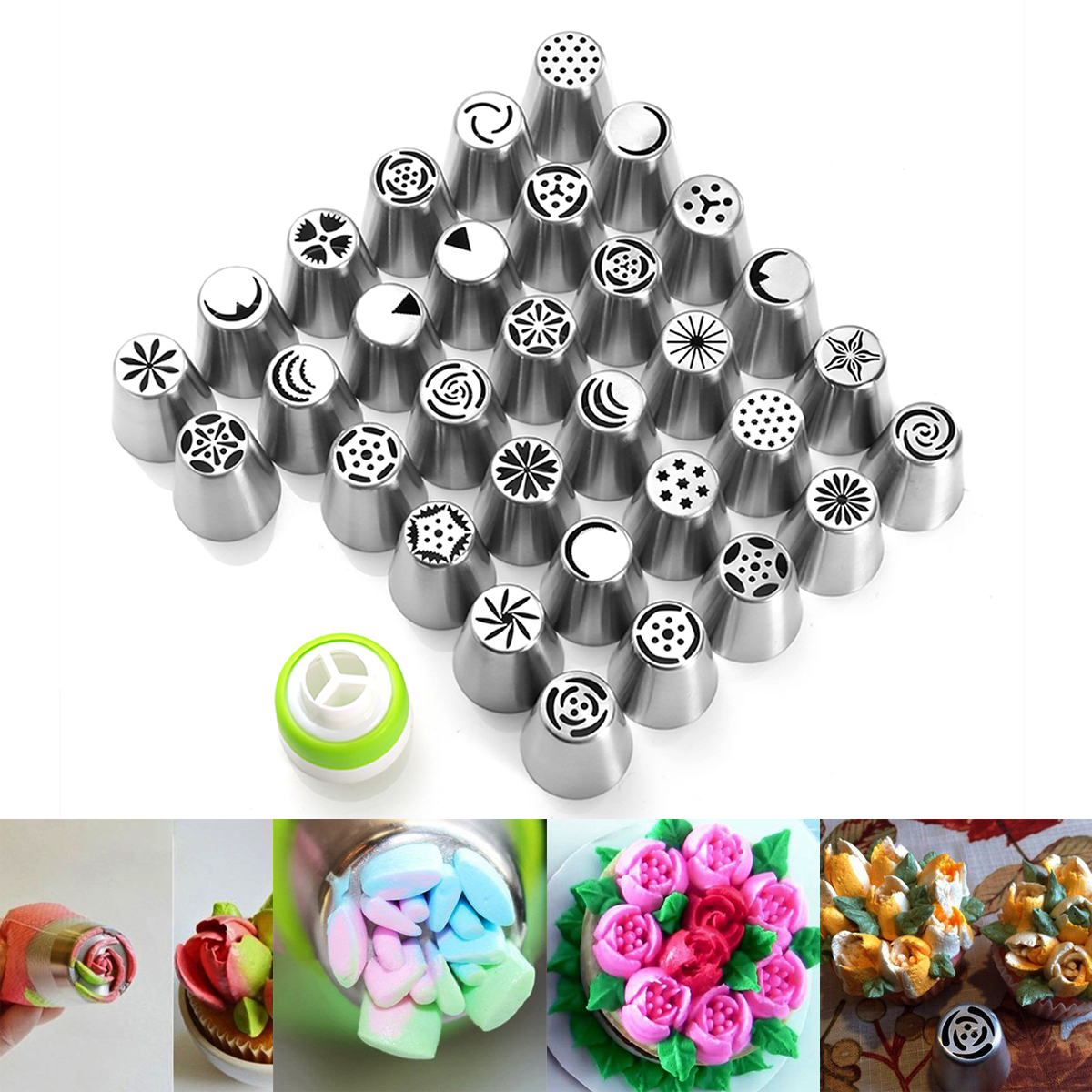 Stainless Steel Pastry Flower Cake Decoration Nozzles Tips Baking Tool