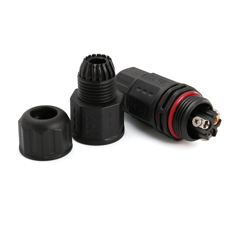 L20-3 IP67 2 Pin 3 Pin Waterproof Outdoor Plug Wire Connector Adapter
