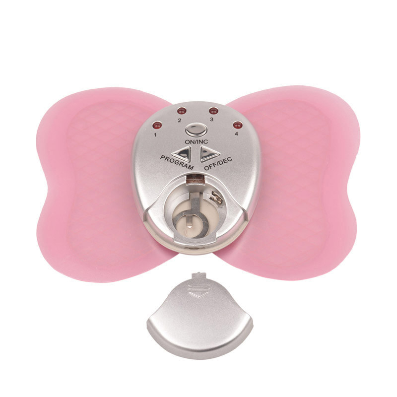 Mini Electronic Butterfly Design Body Fitness Muscle Massager - Pink