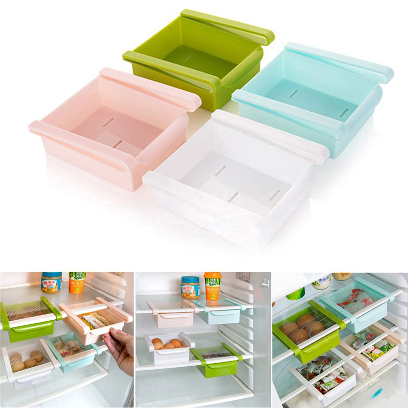 Home Kitchen Refrigerator Food Vegetable Save Storage Box Case - Pink