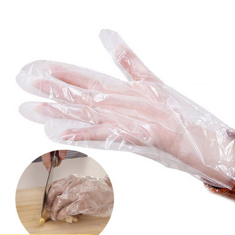 100pcs Plastic Disposable Gloves Powder Free Mechanic Catering Food