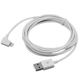 1m Right Angle 8 pin Charger Cable for iPhone 6 - White