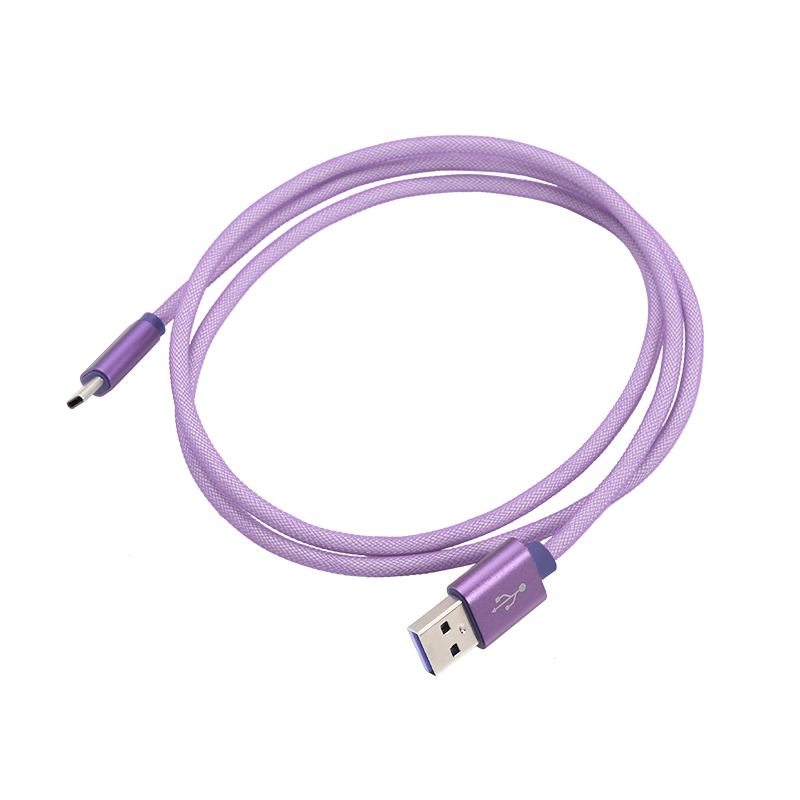1M Type C USB Data Charging Cable for Samsung Huawei - Purple