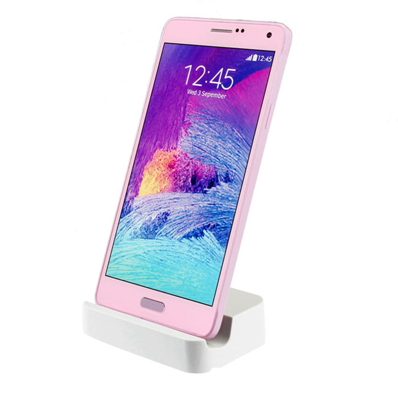Universal Micro USB Port Desktop Dock Charger for Samsung Huawei - White