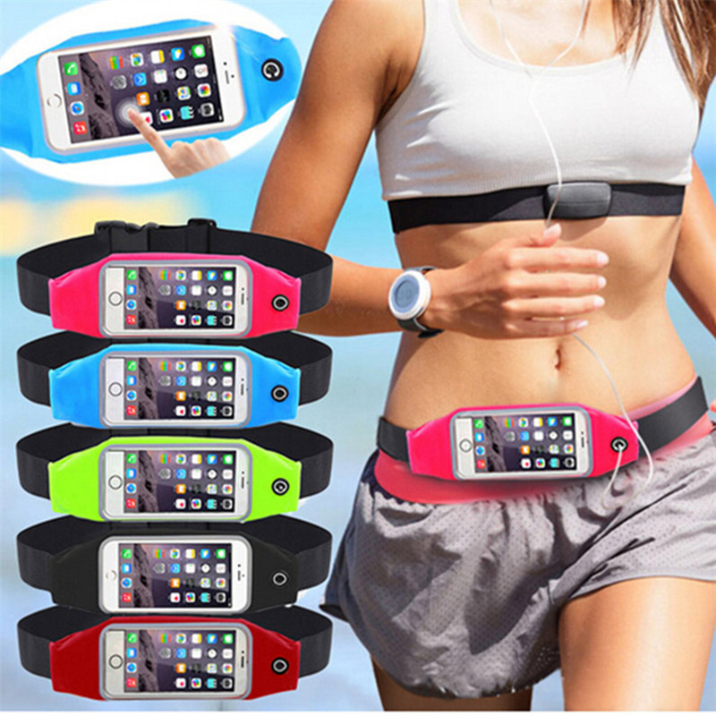 Waist Belt Bag Sport Running Phone Case Cover Pack Pouch for iPhone 6 6s Plus 5.5inch - Blue