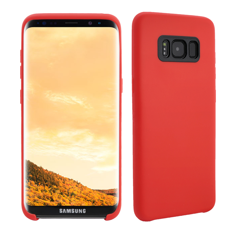 Samsung Cover Soft TPU Skin Back Phone Case for Samsung Galaxy S8 Plus - Red