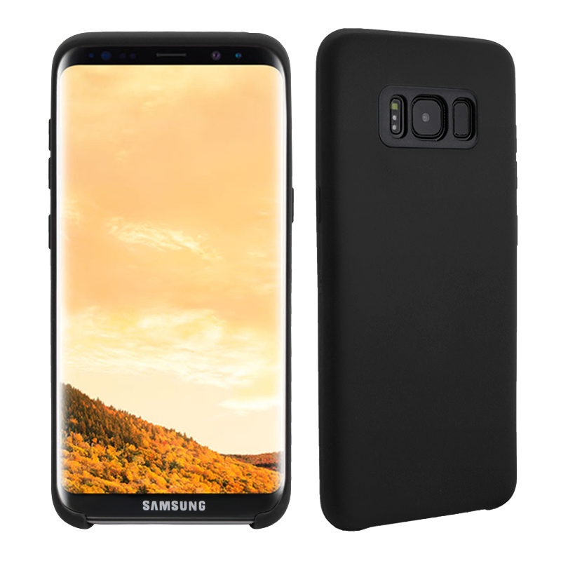 Samsung Cover Soft TPU Skin Back Phone Case for Samsung Galaxy S8 Plus - Black
