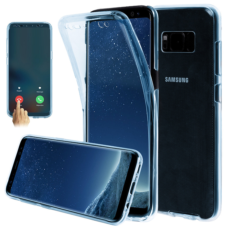 Full Body 360 Degree Slim Case TPU Phone Cover for Samsung Galaxy S8 - Blue
