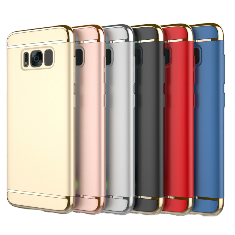 Ultra-thin 3 in 1 Plating Hard PC Shell Case for Samsung Galaxy S8 - Gold