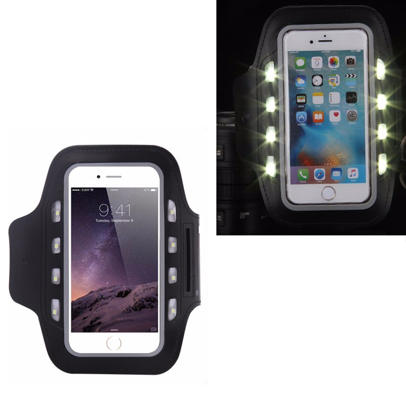 LED Light Up Arm Bands Outdoor Sports Running Phone Case Armband for iPhone 6 7 Plus