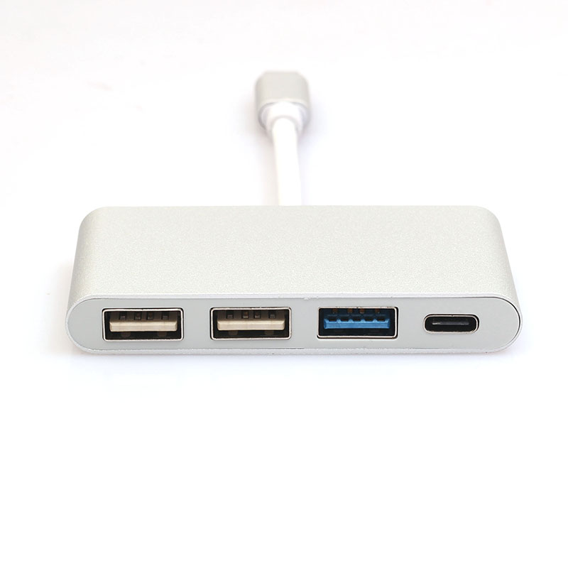 Type C to USB 3.0 USB 2.0 Type C Female Adapter Converter for Macbook - Silver