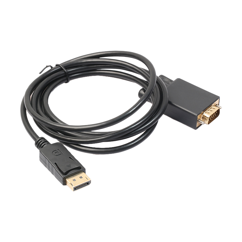 Displayport DP Male to VGA Male Gold Plated Adapter Cable