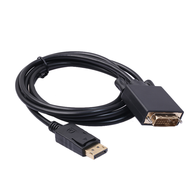 1080P HD DisplayPort DP Male to DVI Male Cable Cord Adapter - Black
