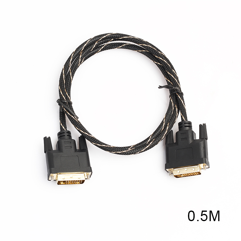 0.5m DVI Male to DVI Male Gold Plated Cable for Digital Video HDTV LCD
