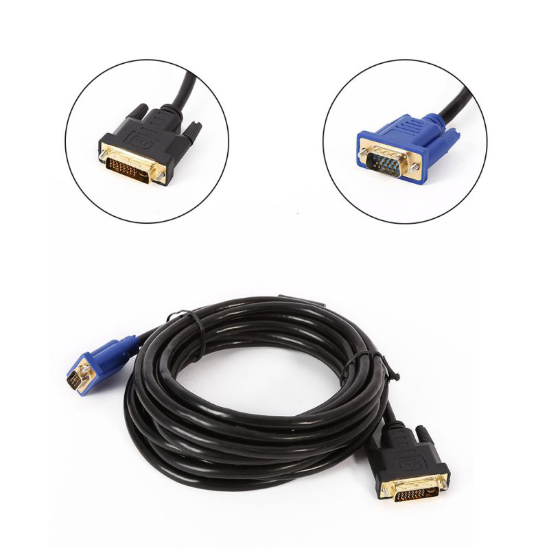 1.8m DVI 24+5 Male to VGA Male High Definition Video Adapter Cable
