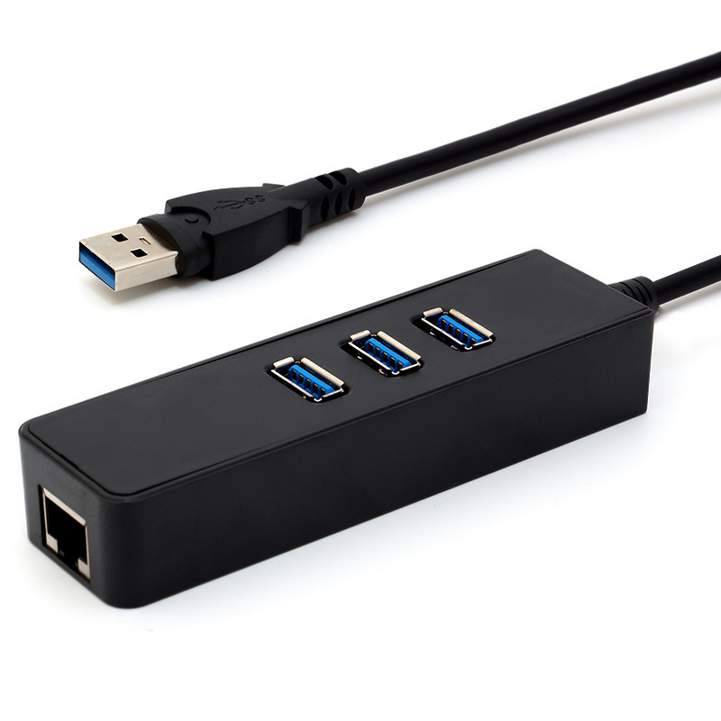 USB 3.0 Hub 10/100/1000 Mbps to RJ45 Ethernet LAN Wired Network Adapter