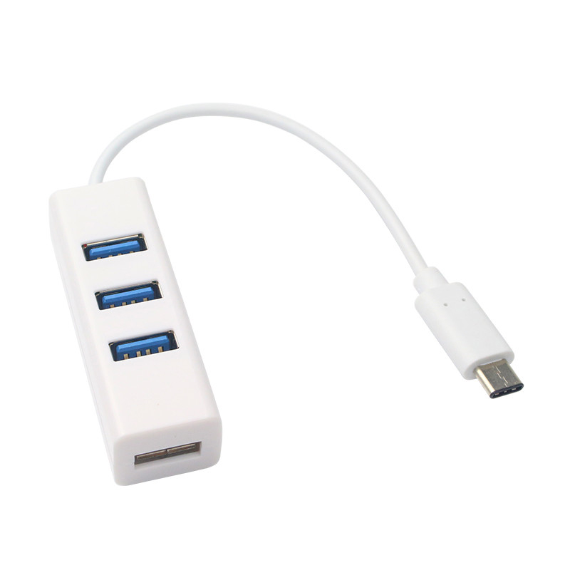 USB 3.1 Type C to 4 Port USB 2.0 Hub 10Gbps Charging Splitter Adapter for Macbook