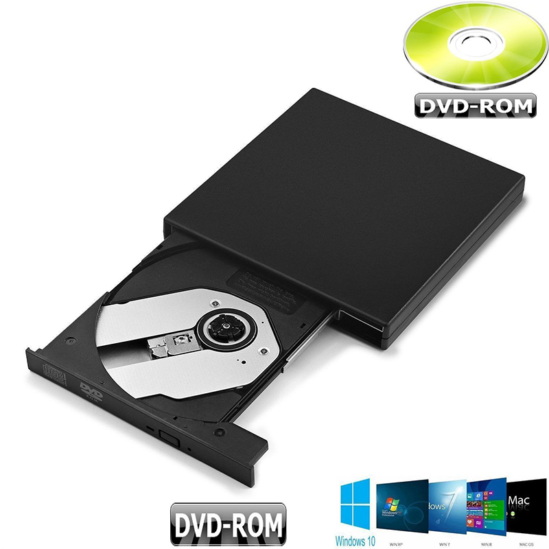 External USB 2.0 Slim CD RW DVD RW Burner Rewriter DVD Driver for Laptop PC