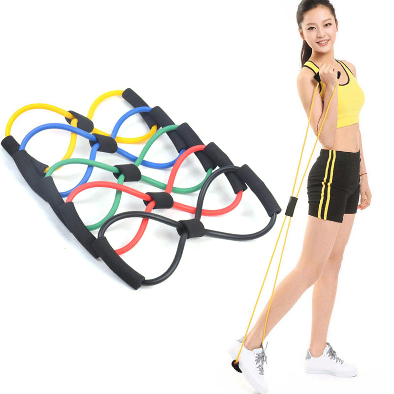 5 Pounds Exercise Resistance Band Gym Strength Weight Yoga Training Bands - Yellow
