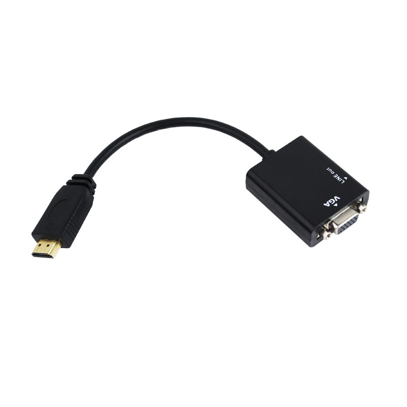 Golden-plated HDMI TO VGA+AUDIO Cable