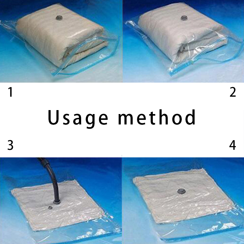 60*80cm Vacuum Storage Space Saving Seal Compressed Bags for Clothing Bedding