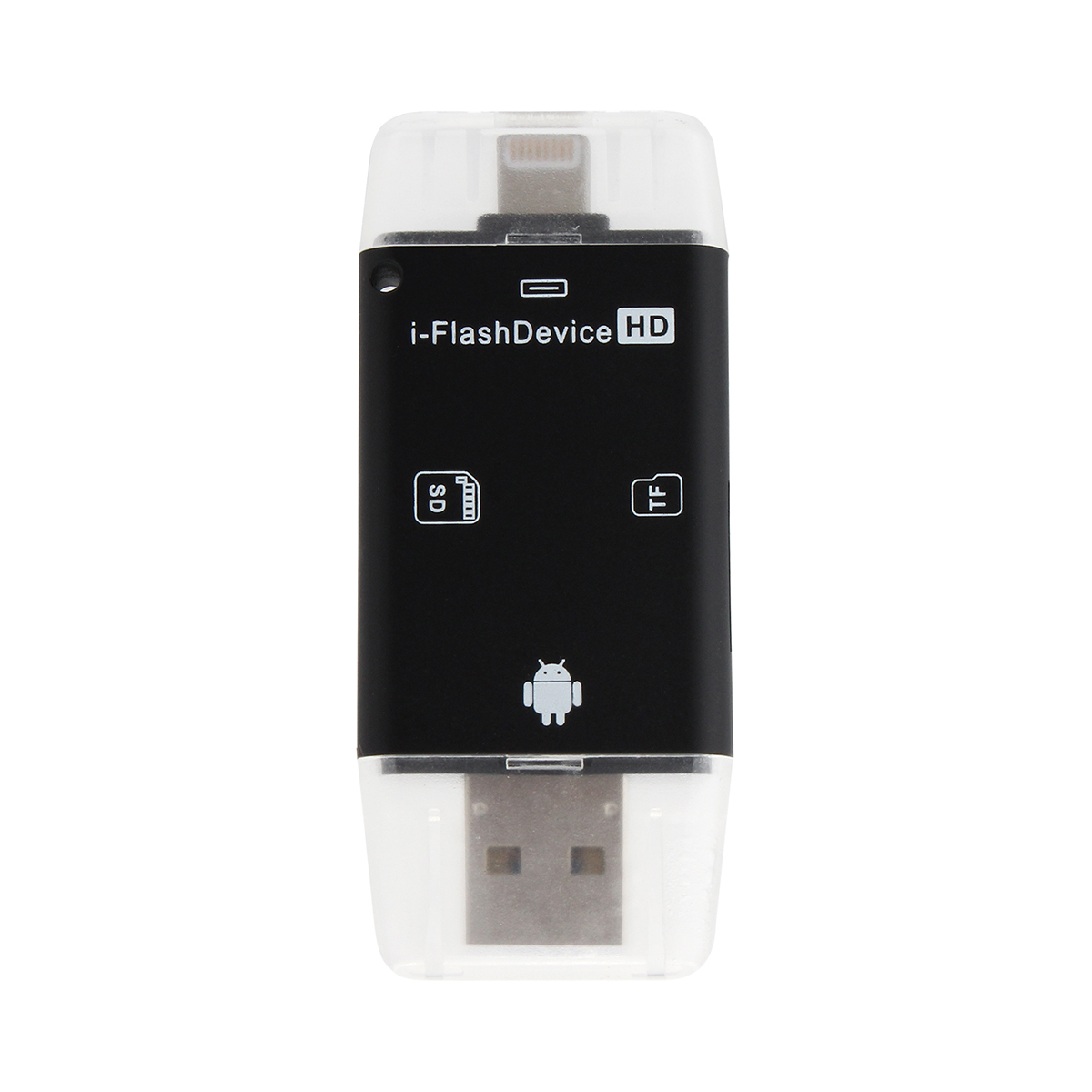 Universal Flash Drive SD Microsd TF Memory Card Reader for iPhone Android - Black