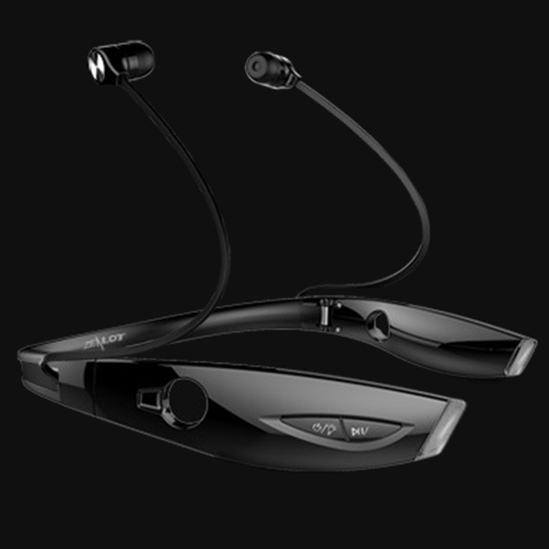H1 Stereo HiFi Wireless Bluetooth Earphone Neck Sports In-ear Headphone - Black