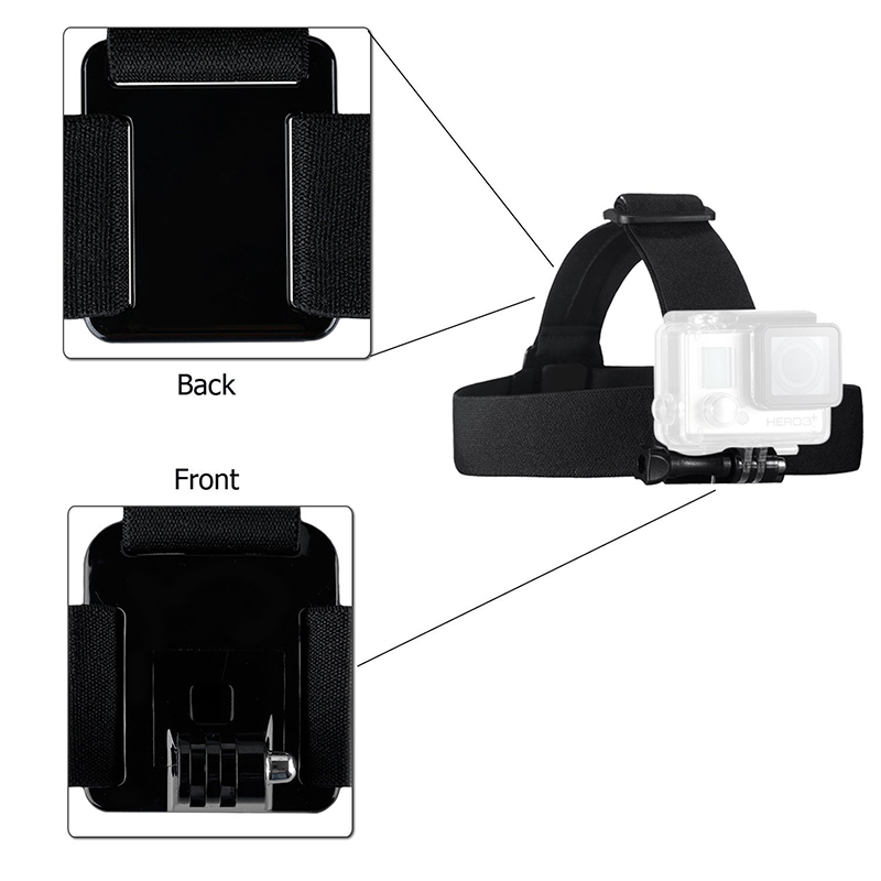 Adjustable Elastic Head Strap Belt Harness Mount for GoPro HERO 4/3+/3/2/1