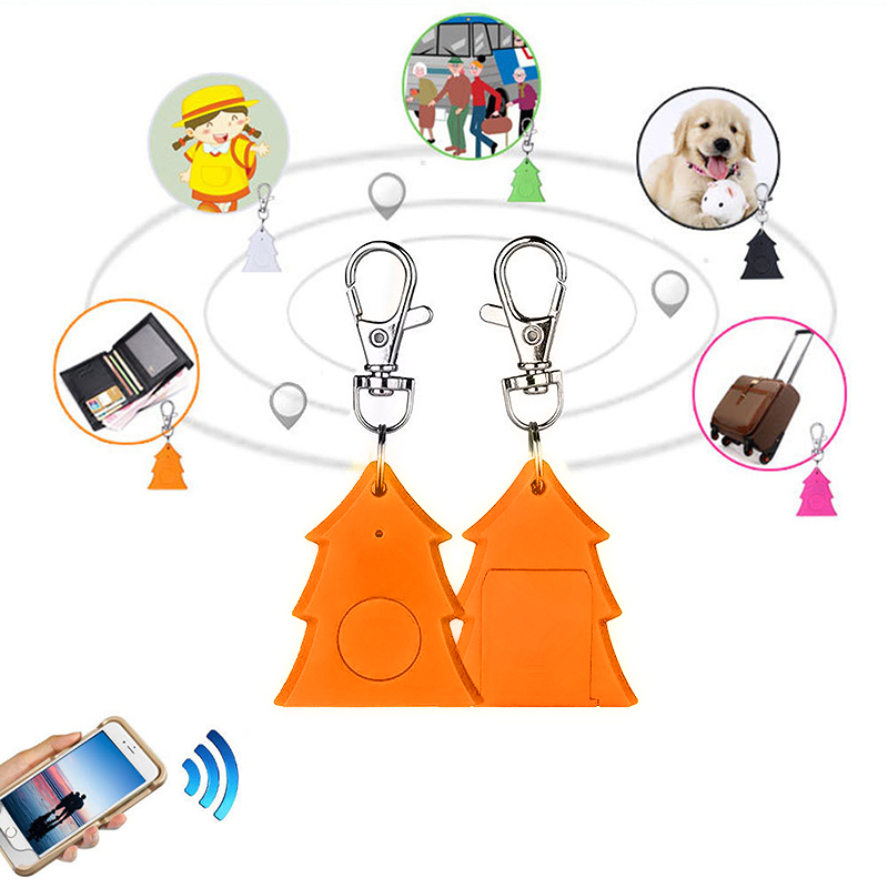 Smart Bluetooth Anti-lost Tracker Christmas Tree Design Wallet Tracking Device - Orange