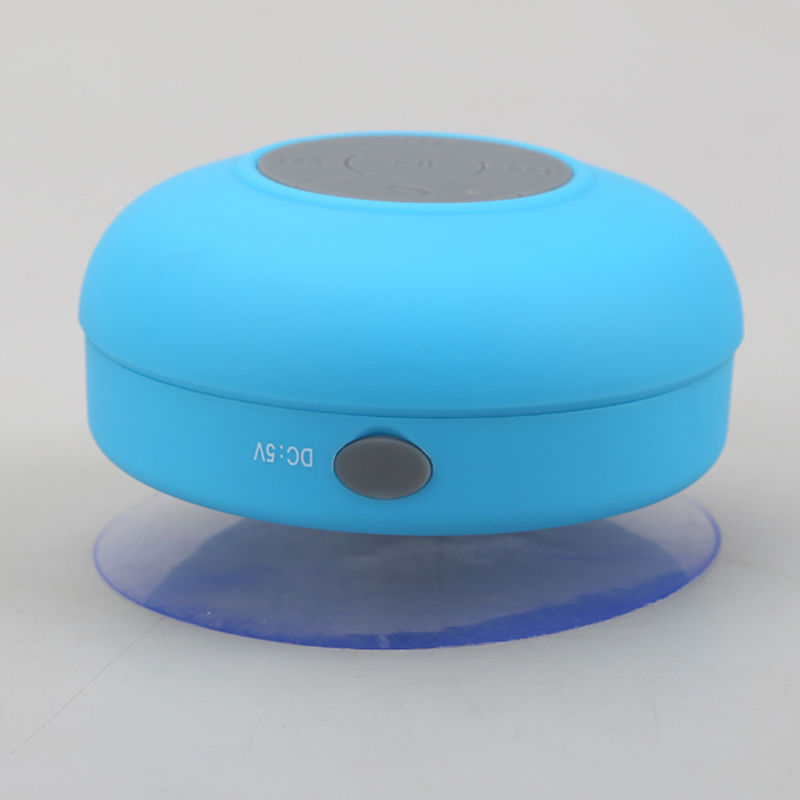 Waterproof Mini Portable Hands-free Bluetooth Speaker with Sucker - Blue