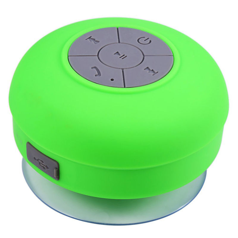 Waterproof Mini Portable Hands-free Bluetooth Speaker with Sucker - Green