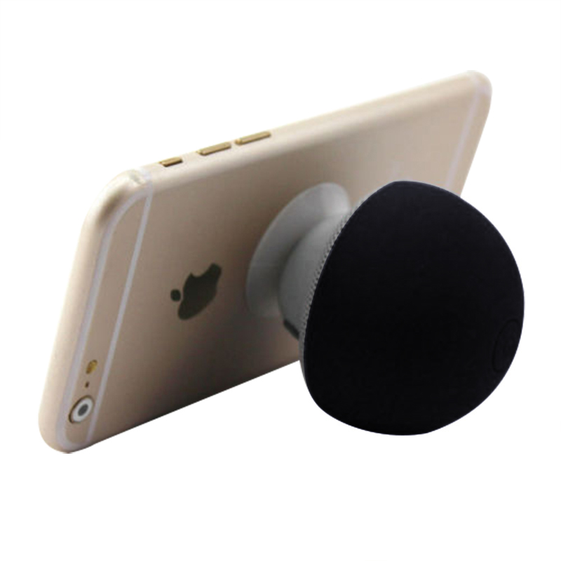 Small Mushroom Wireless Speaker Bluetooth Audio Receiver with Sucker for Phones - Black.