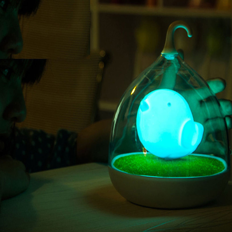 Touch Sensor Lamp Birdcage LED Night Light - Blue