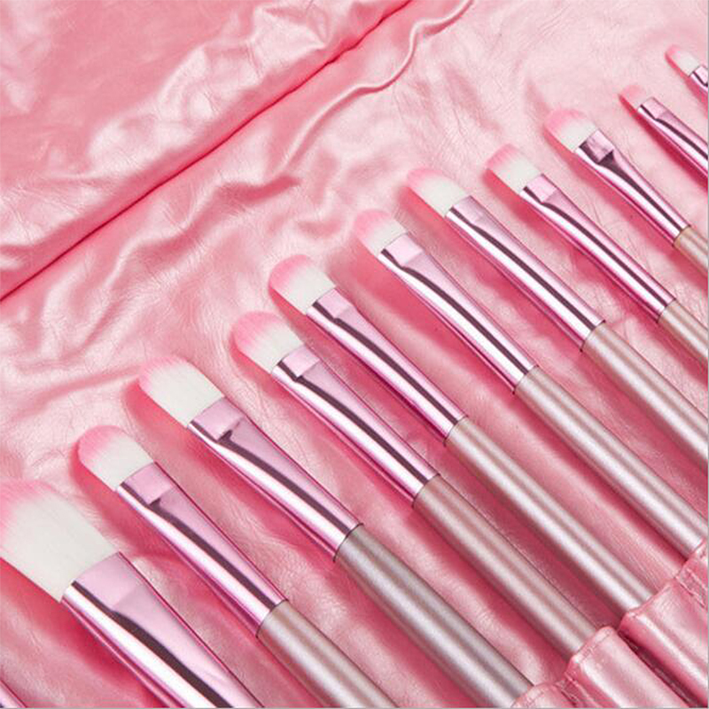 22pcs Professional Cosmetic Makeup Brush Set - Pink