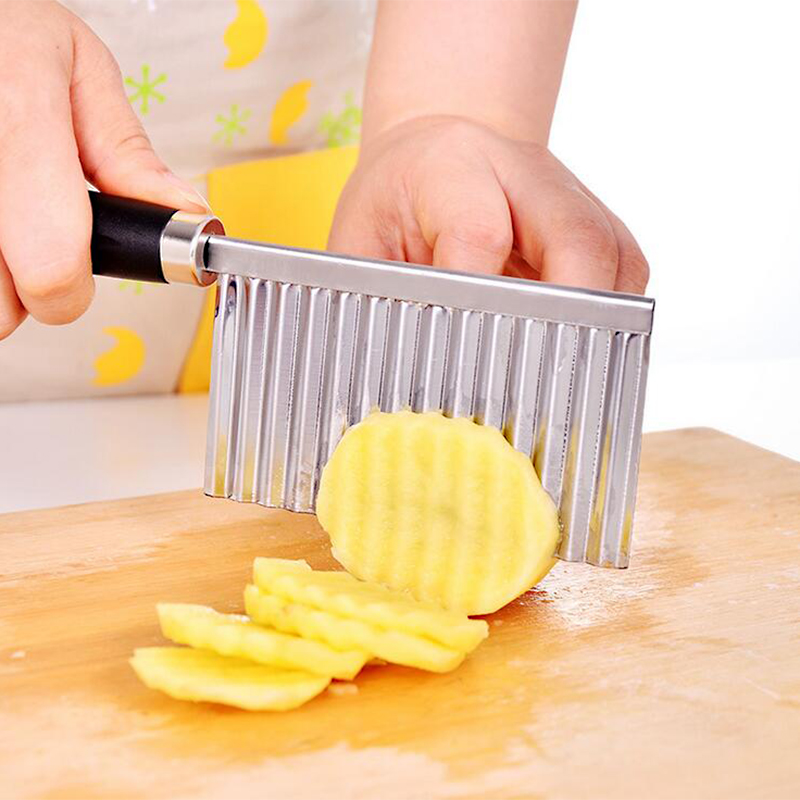 Potato Dough Waves Crinkle Cutter Slicer Chip Blade Cooking Tools