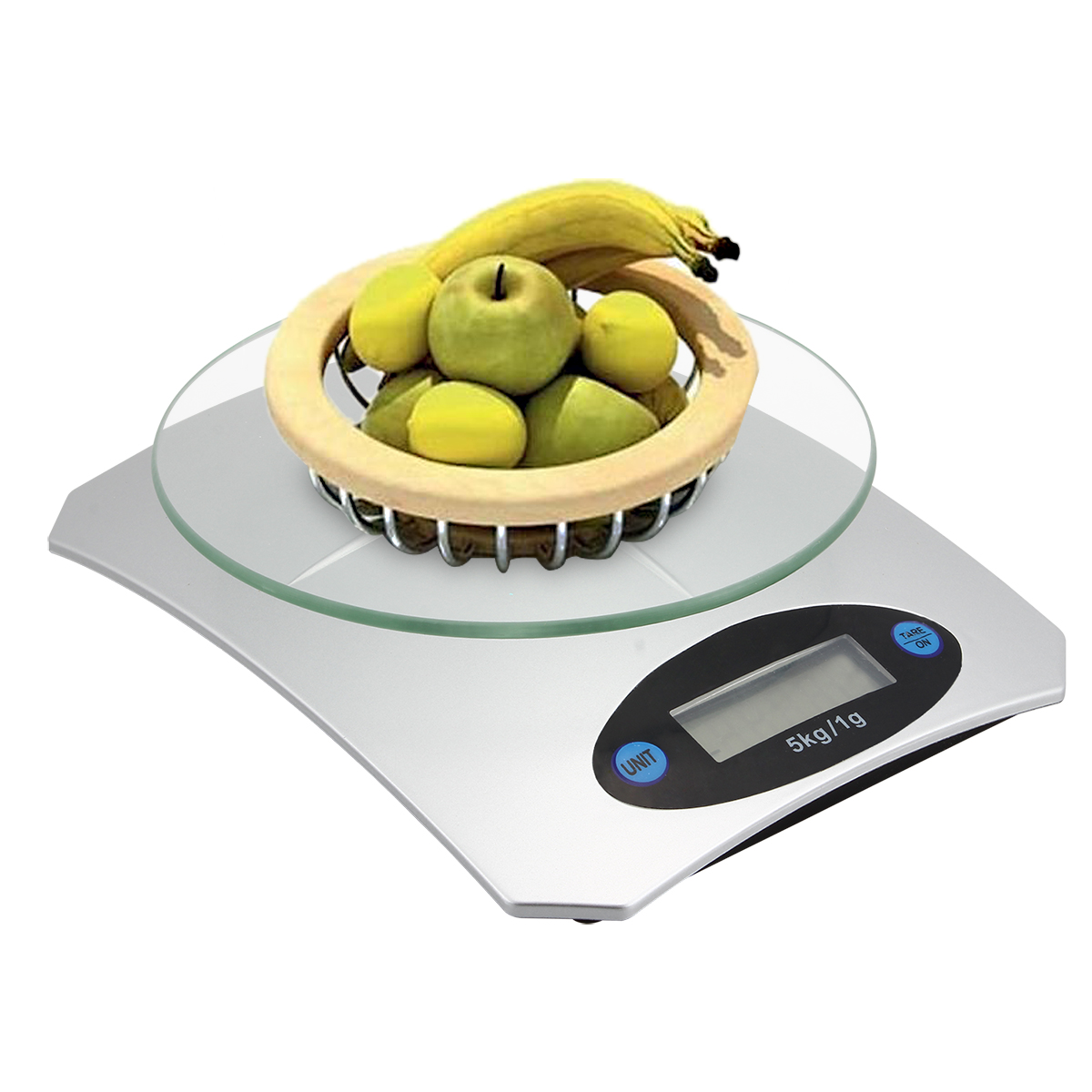 Dgital LCD Electronic Kitchen Scale Fruits Glass Weighing Scale
