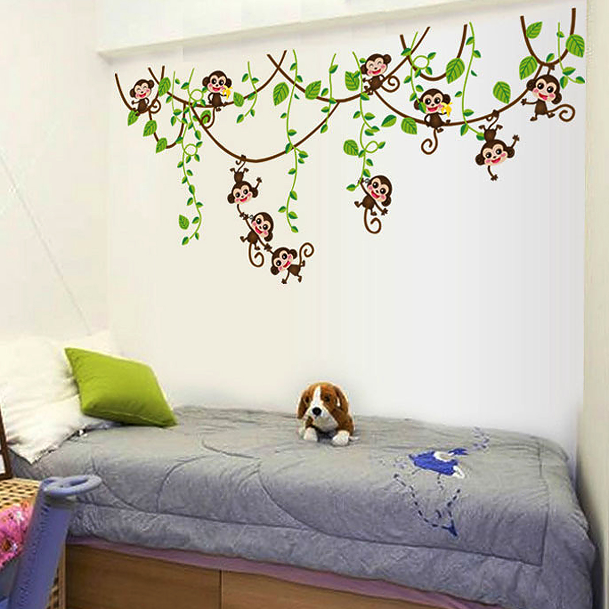 Monkey Climbing Tree Decal Wall Sticker Home Mural Decor Wallpaper