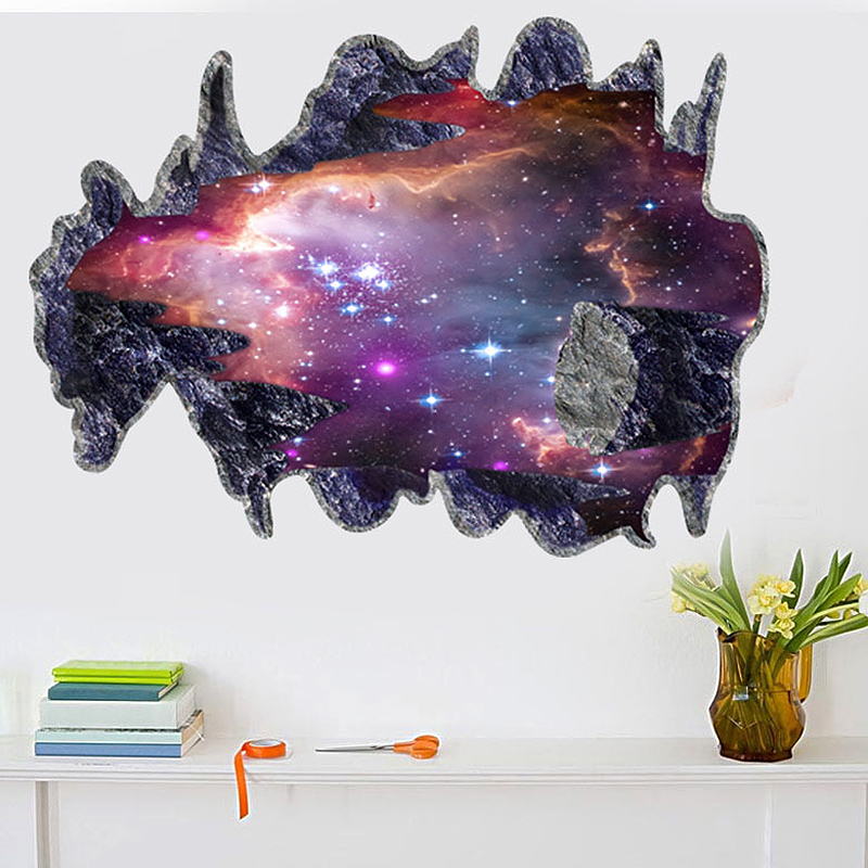 3D Milky Way Meteorite Style Bedroom Living Room Wall Sticker