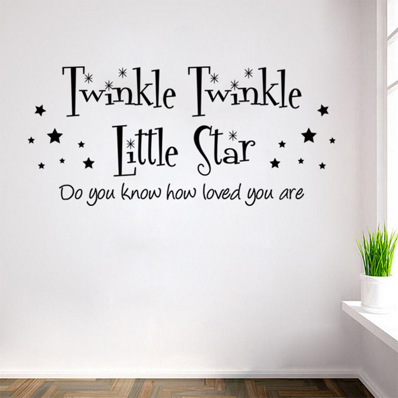 Twinkle Little Star English Proverbs Room Wallpaper Wall Sticker
