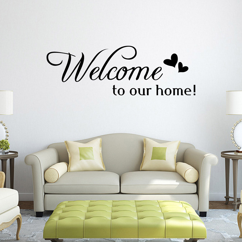 Welcome to Home English Proverbs Room Decoration Wall Stickers