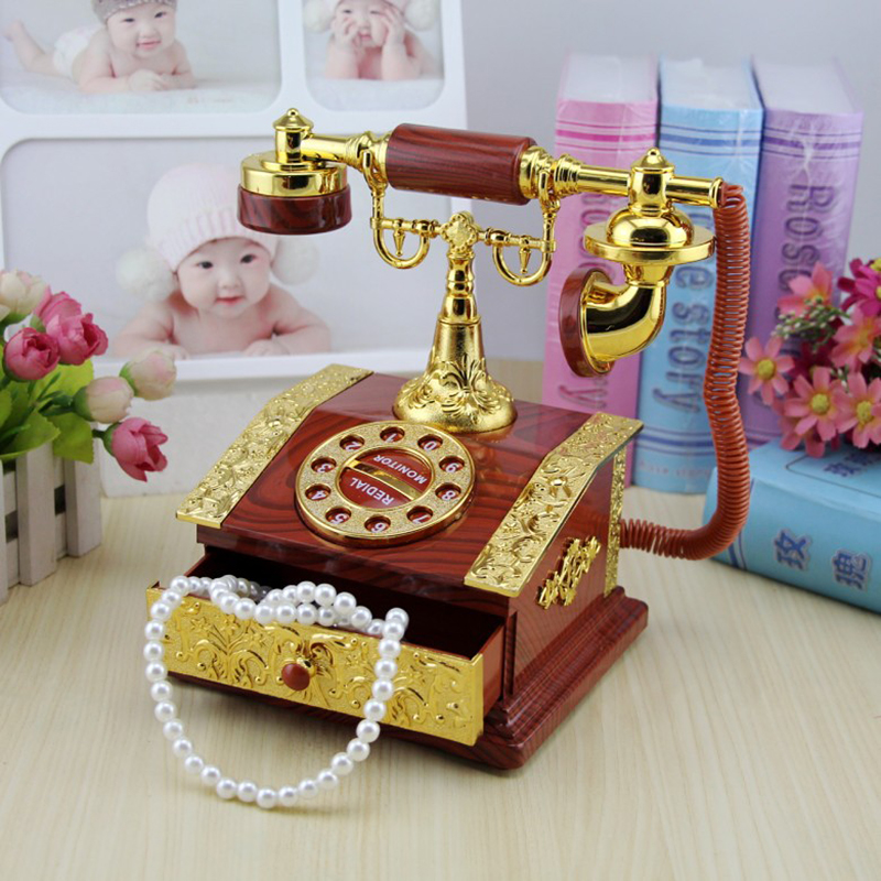 Vintage Classical Telephone Call Set Music Box Toy Gift