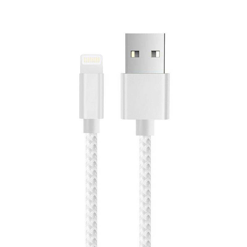 1m iPhone Braid Data Cable USB Charger for iPhone 6/6S - Silver