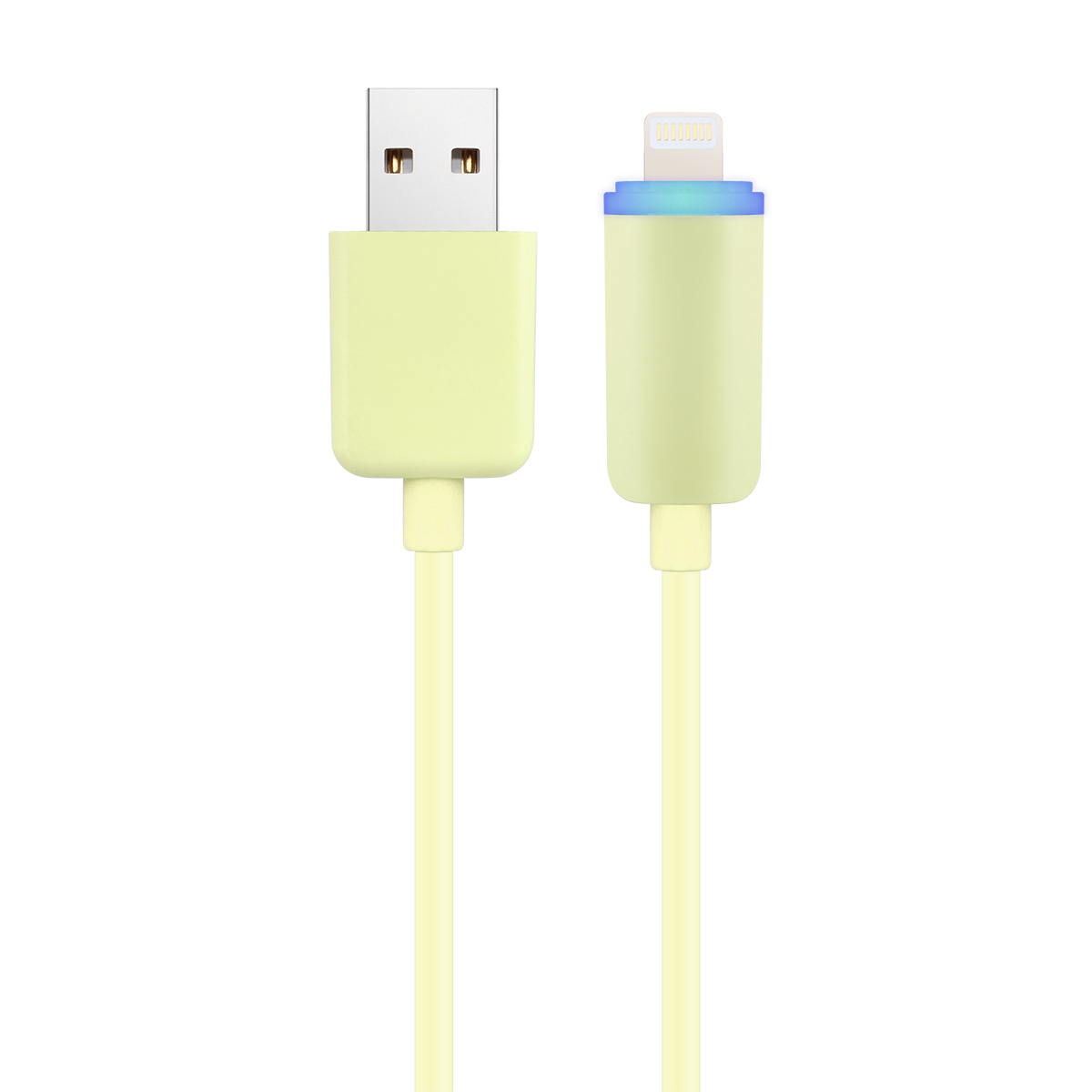 LED Data Sync Micro USB 8 pin Charger Cable for iPhone 7 - Yellow