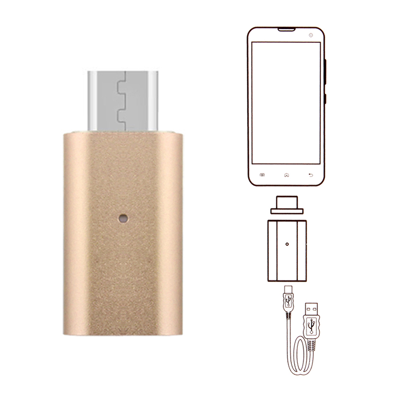 Micro USB to Micro USB Magnetic Charging Cable Adapter Lead for Samsung Android HTC - Gold